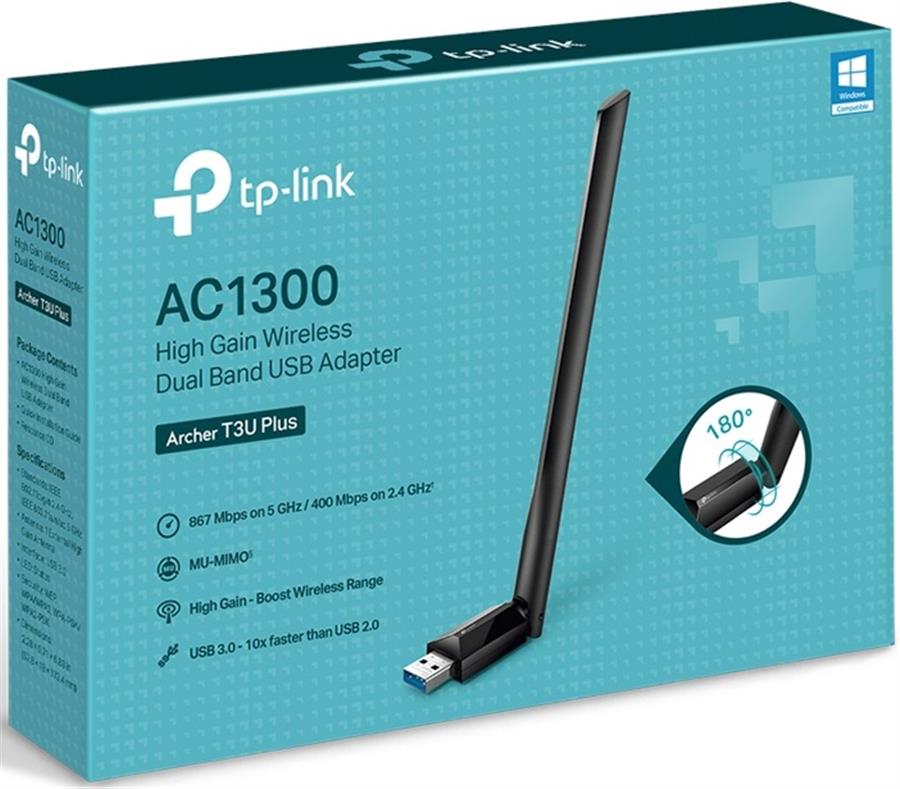 Receptor WiFi TP-Link AC1300 Archer T3U Plus