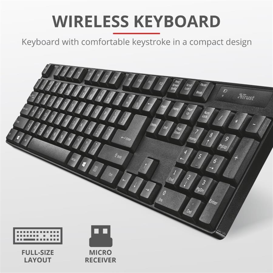 Kit Trust Qoby (teclado, mouse , auricular y webcam)