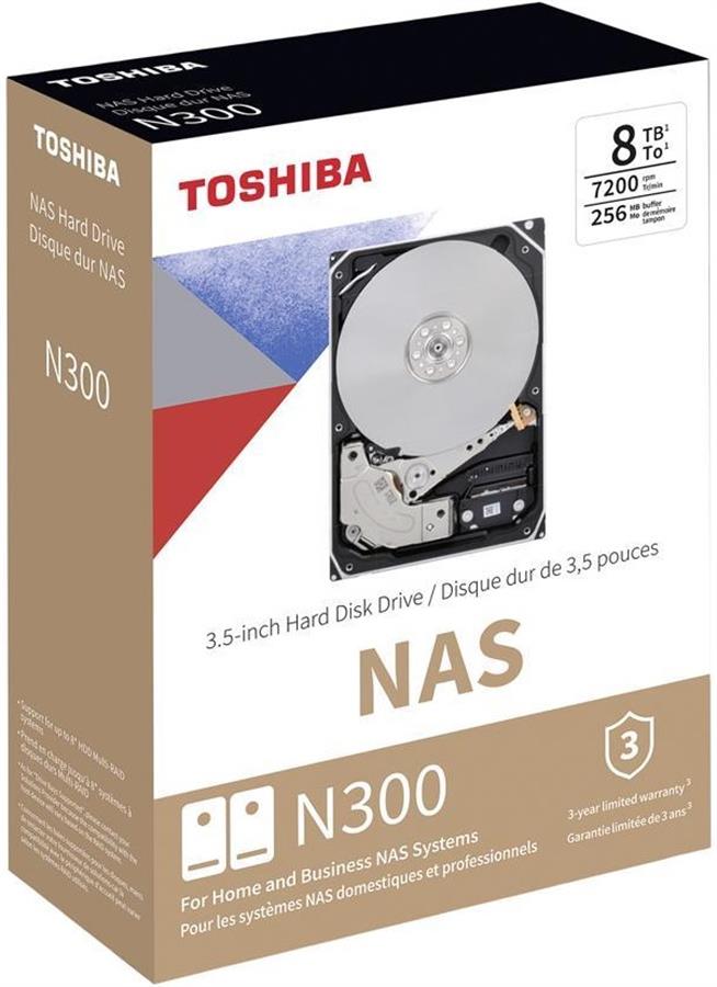 DISCO DURO HDD 8TB TOSHIBA N300 NAS SATA III