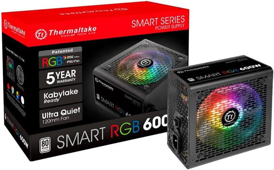 Fuente 600w Thermaltake Smart RGB 80+ White