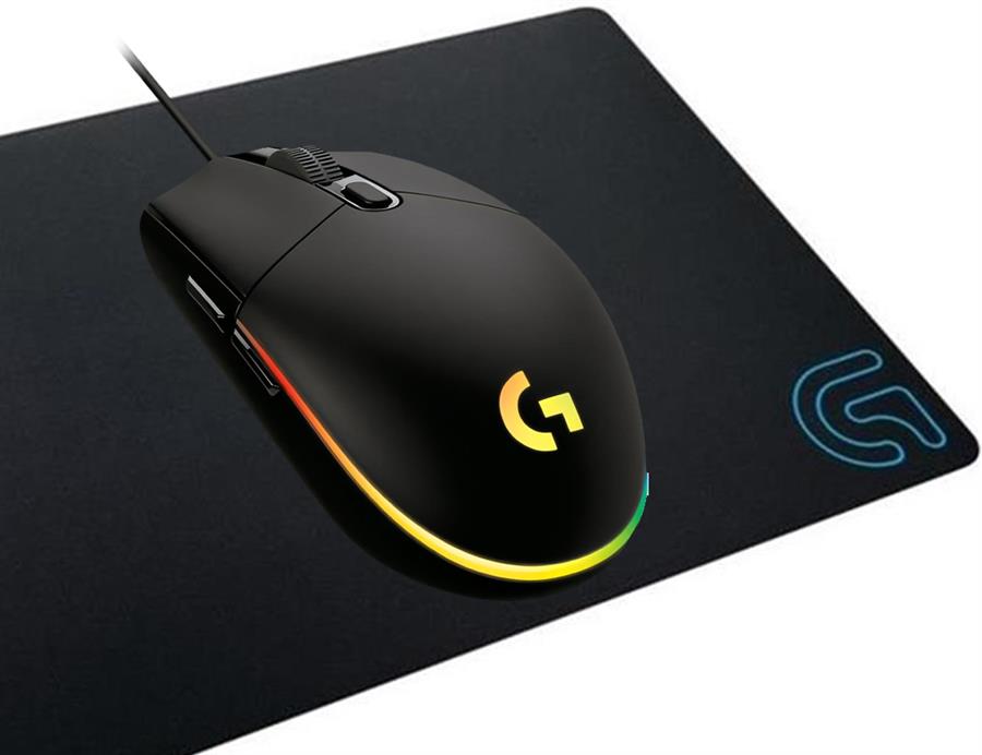 [Combo Logitech 01] Mouse G203 Black + Mousepad G240