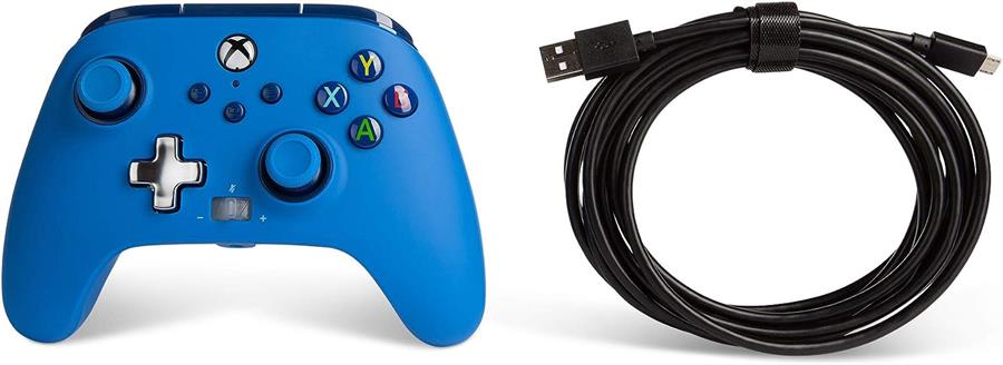 Joystick Powera Enhanced Wired para Xbox Series | One | PC Windows - Color  Azul