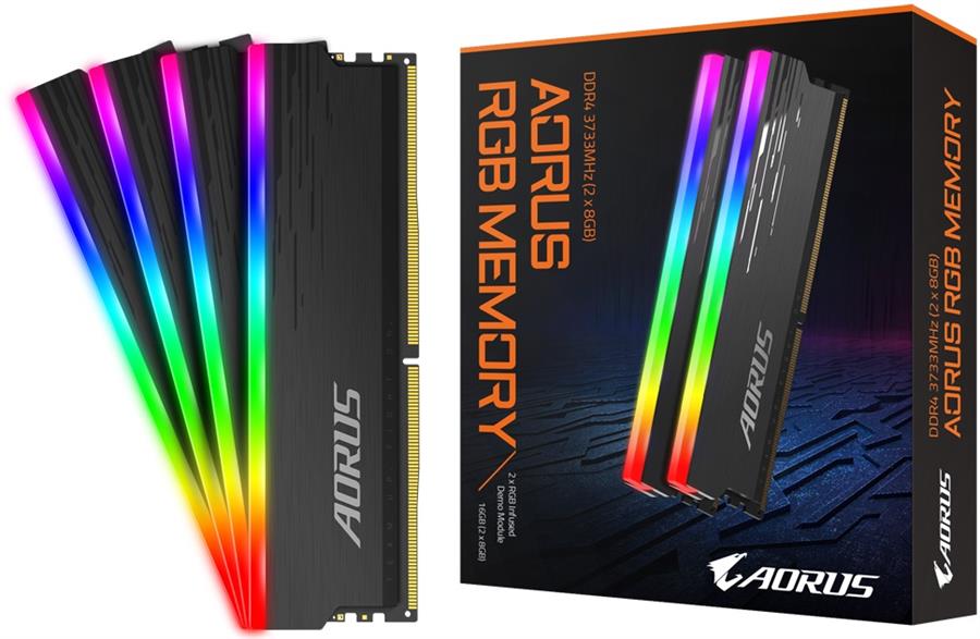 KIT MEMORIA RAM DDR4 16GB (2X8) 3733MHZ GIGABYTE AORUS RGB CON KIT DEMO