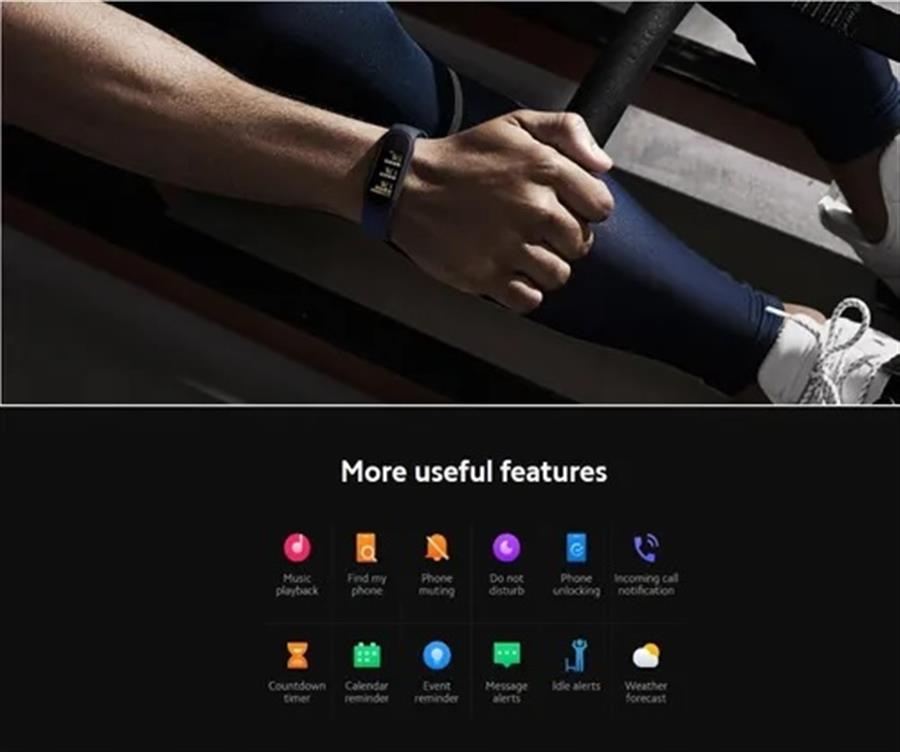  Xiaomi Mi Band 5 - Pulsera inteligente de 1.1 pulgadas,  pantalla a color con carga magnética, 11 modos deportivos, cámara remota  Bluetooth 5.0, versión global, color negro : Electrónica
