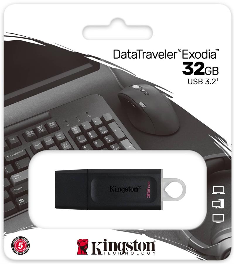 Pendrive 32GB Kingston Exodia USB 3.2 Negro