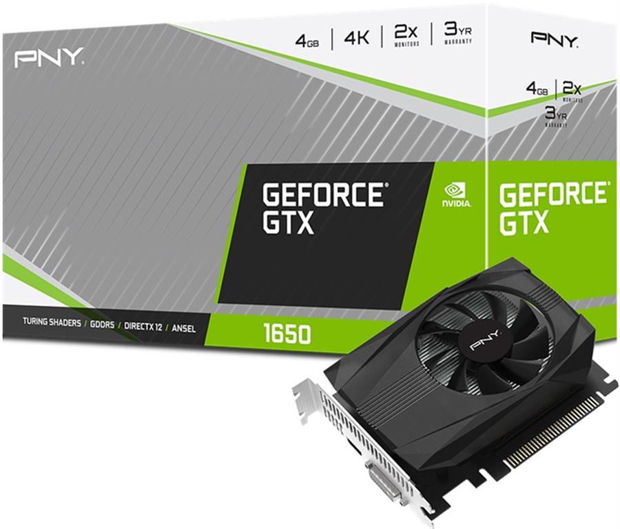 Placa de Video PNY GeForce GTX 1650 Single Fan 4GB