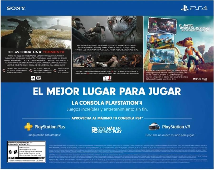 Consola PlayStation 4 Megapack 18 + Control + 3 Videojuegos a precio de  socio