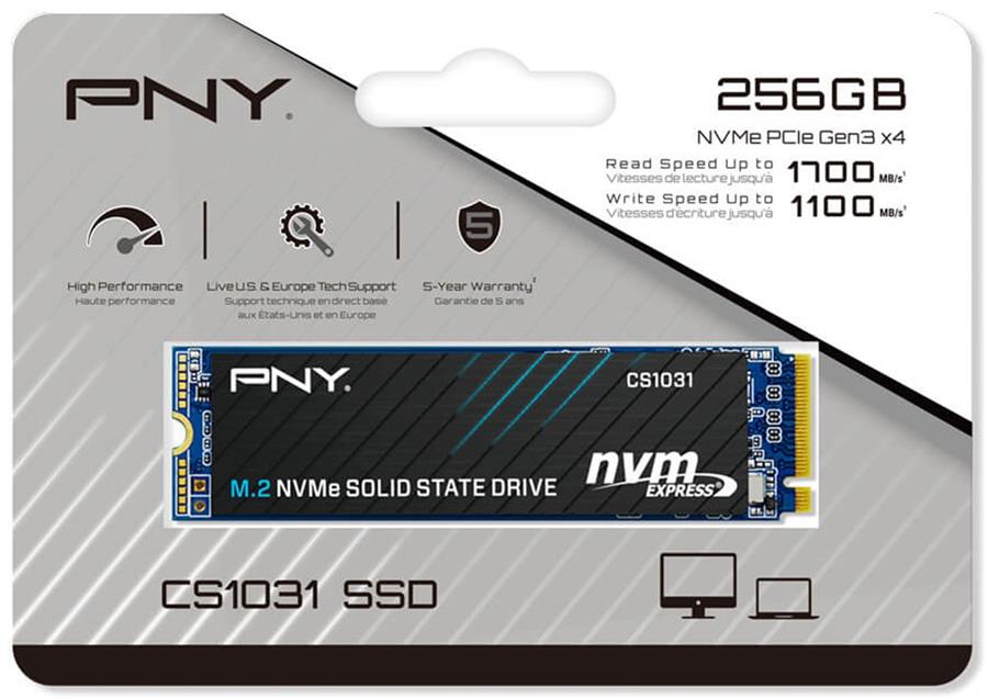 Disco Sólido SSD 256GB PNY CS1031 M2 NVMe