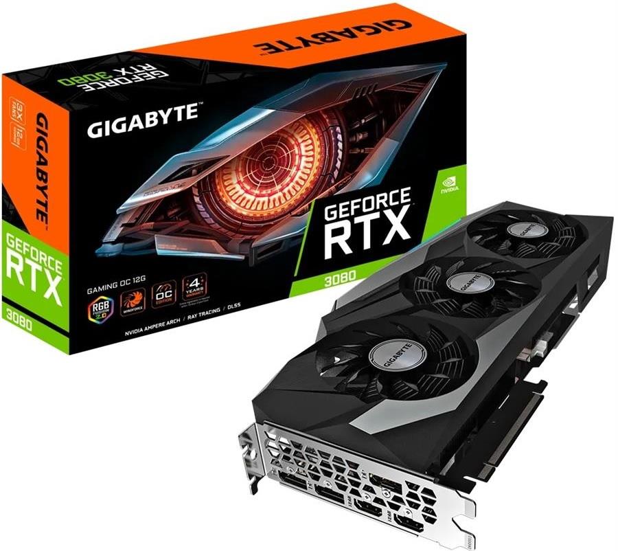 Placa de Video Gigabyte GeForce RTX 3080 Gaming OC 12GB