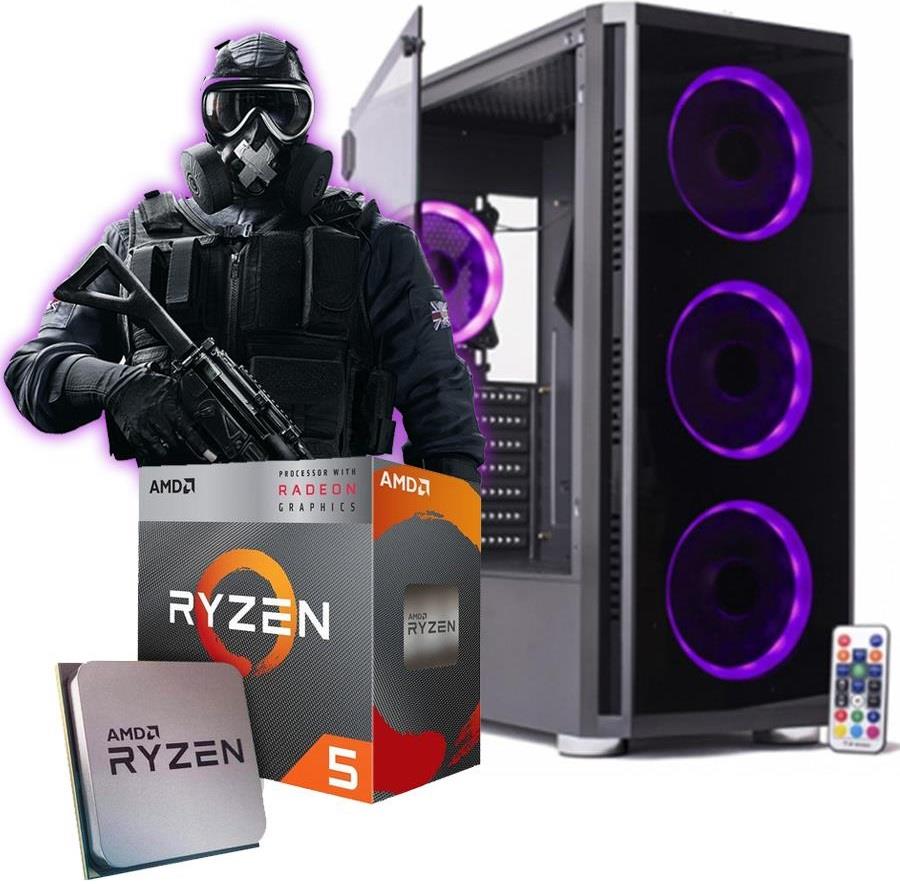 PC Ryzen 5 4600G, 8G RAM, 240GB SSD, Win10