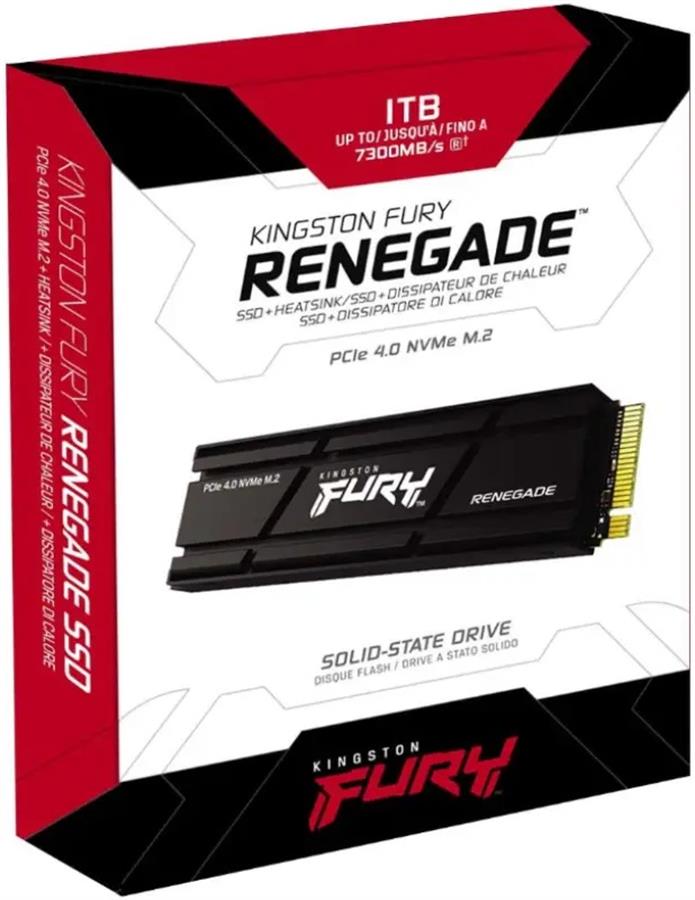 Disco Sólido SSD 1TB Kingston Fury Renegade Gen4 M2 NVMe Compatible con PS5