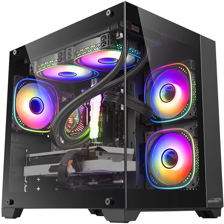 Gabinete Sentey A10 Black 5 cooler ARGB + Control Remoto