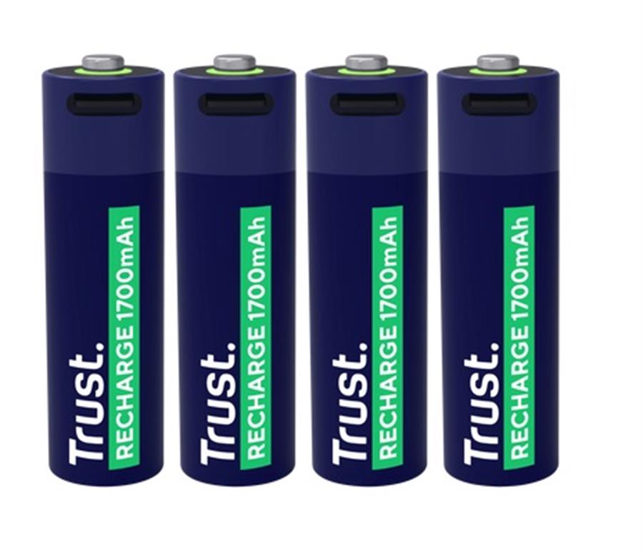 Pilas Recargables AA Trust Usb-c Trust X4