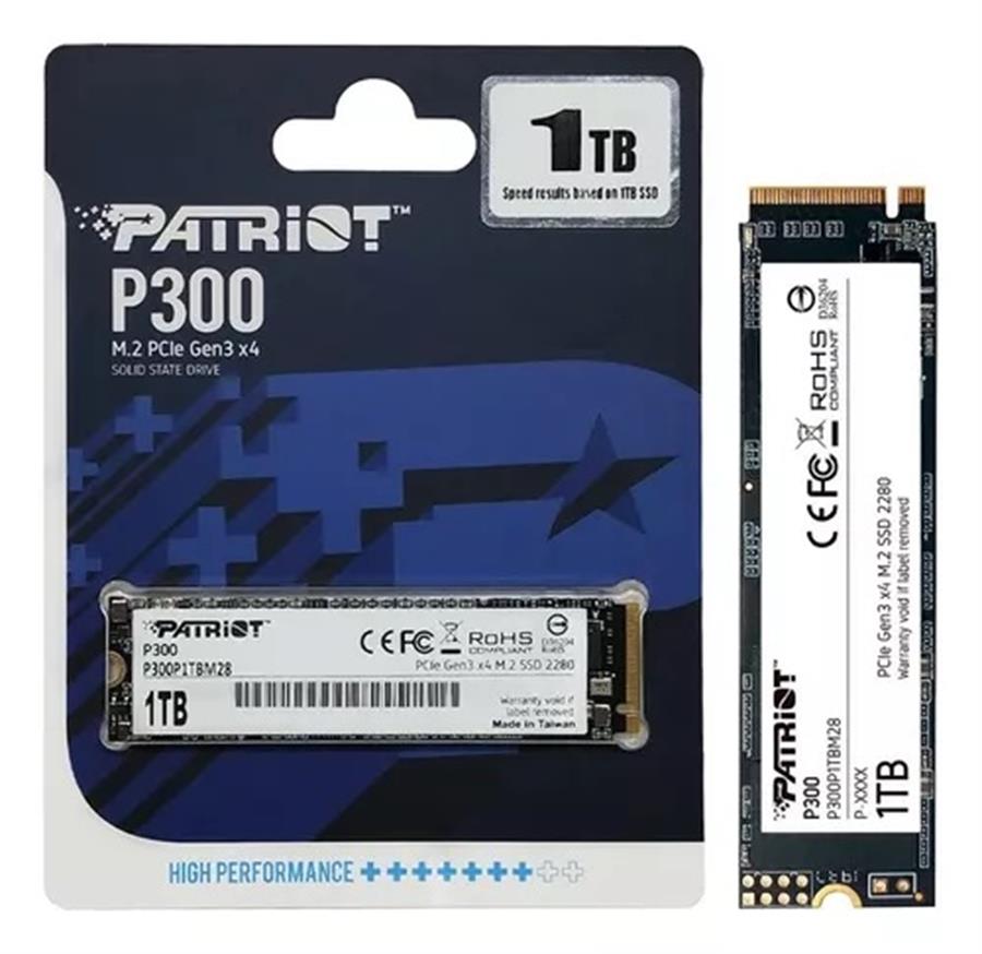 Disco Sólido SSD 1TB Patriot P300 GEN3 X4 M2 NVMe