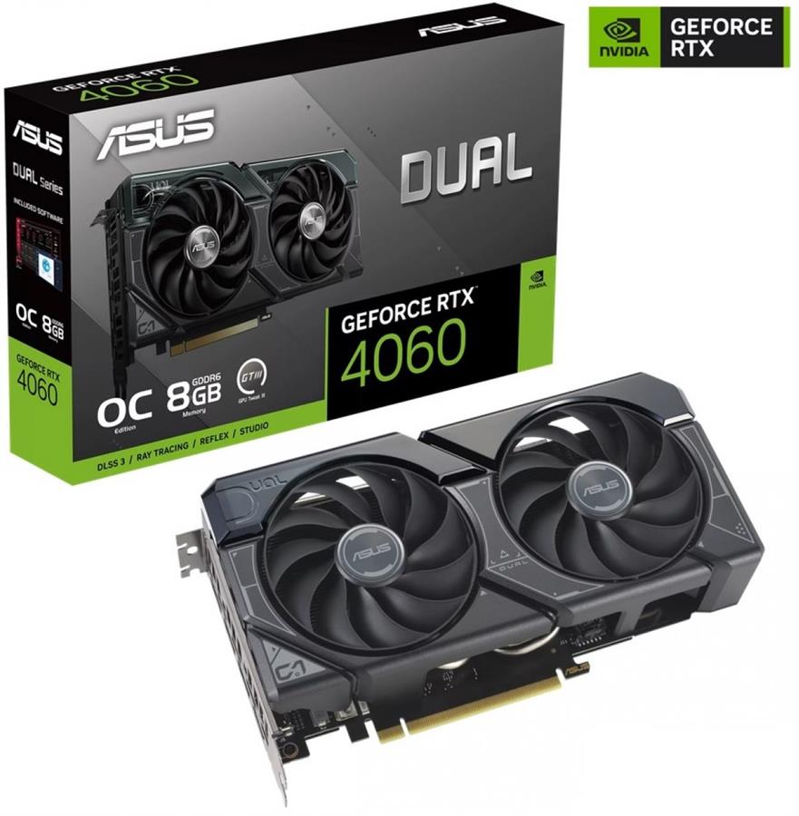 Placa de Video Asus Dual GeForce RTX 4060 Evo 8GB OC