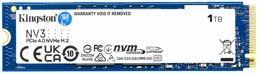 Disco Sólido SSD 1TB Kingston NV3 M2 NVMe