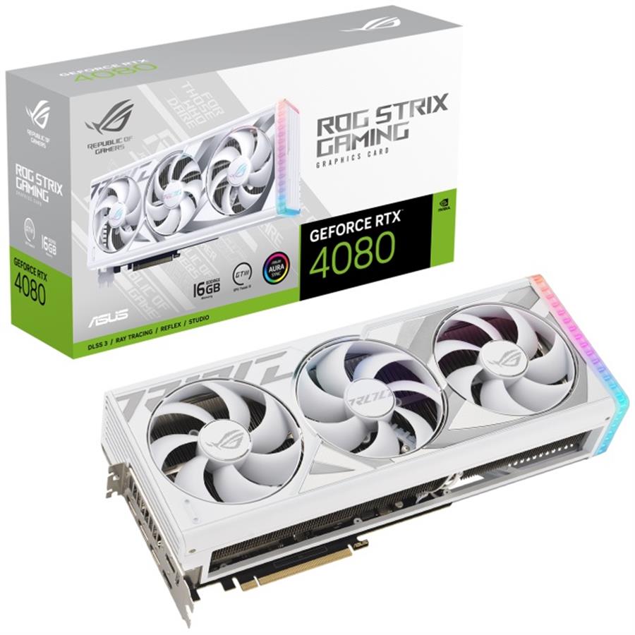 Placa de Video Asus Rog Strix GeForce RTX 4080 White Edition 16GB