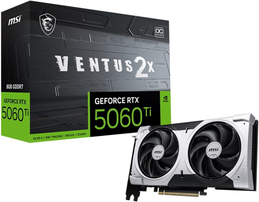 Placa de Video MSI RTX 5060 Ti Ventus 2X OC 8GB