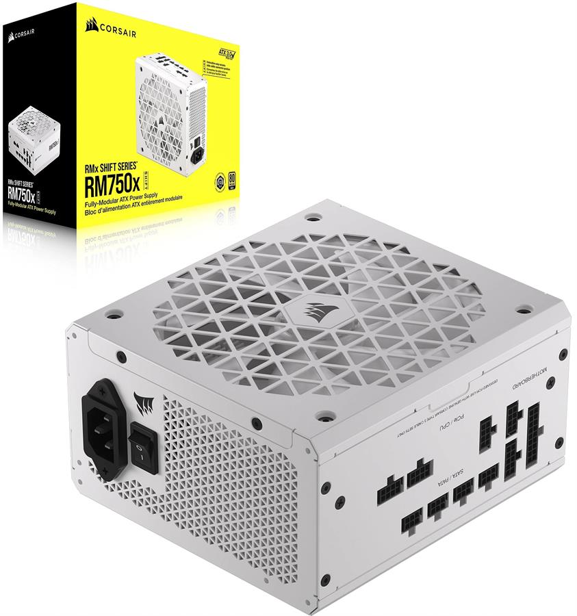 Fuente 750w Corsair RM750X Shift White 80 Plus Gold Modular