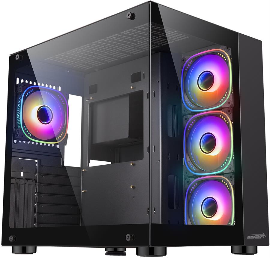 Gabinete Sentey A30 ARGB Black 4 cooler