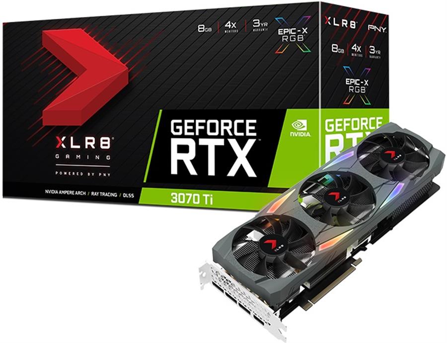 Placa de Video PNY GeForce RTX 3070 Ti  XLR8 Gaming UPRISING EPIC-X RGB 8GB (OUTLET)