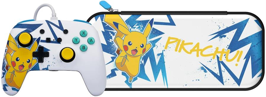 Joystick y Estuche Powera Nintendo Switch Edición Pikachu High Voltage