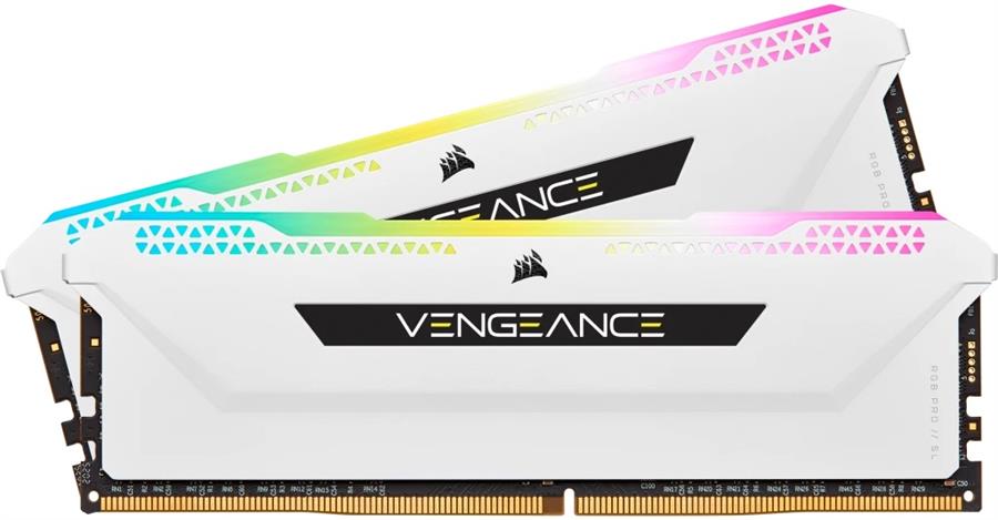 KIT MEMORIA RAM DDR4 16GB (2X8GB) 3600MHZ CORSAIR VENGEANCE RGB PRO SL WHITE