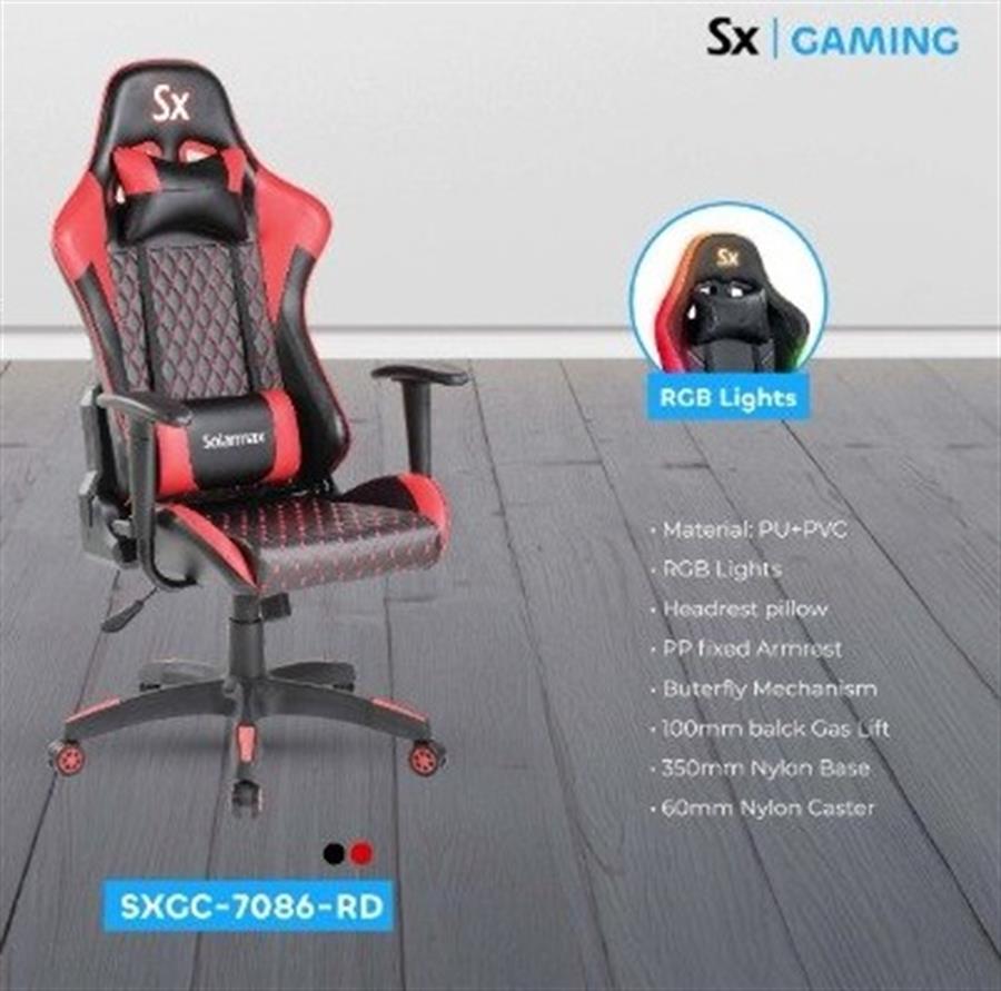 SILLA GAMER SOLARMAX SXGC-7086-RD ROJA