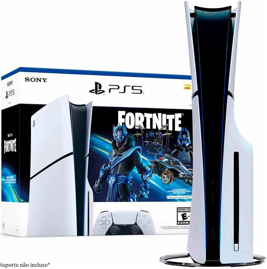 Consola PS5 Playstation Slim 825GB Standar Bundle Fortnite Cobalt Star