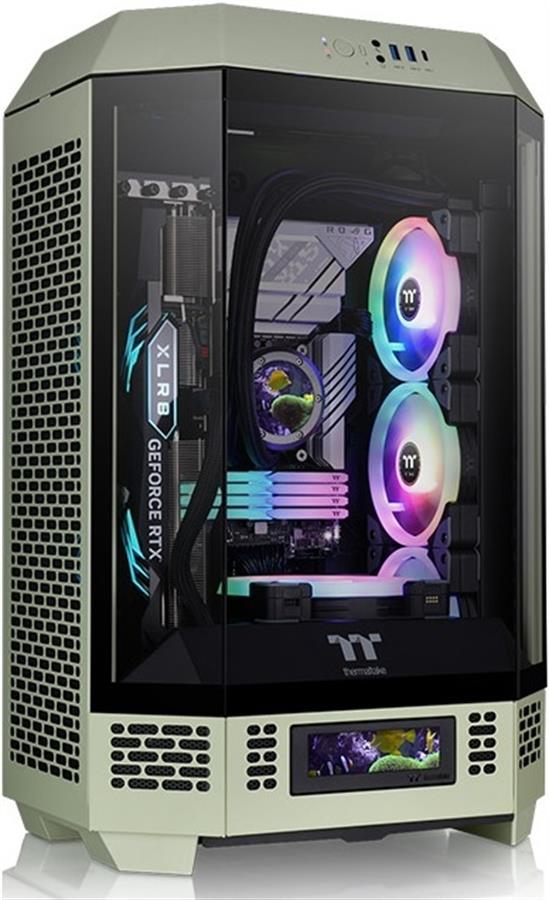 GABINETE THERMALTAKE THE TOWER 300 TG MATCH GREEN
