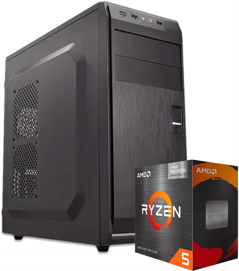 PC AMD Ryzen 5 5600GT, 8GB RAM, 512GB SSD, Win11 + Kit Mouse Teclado de Regalo