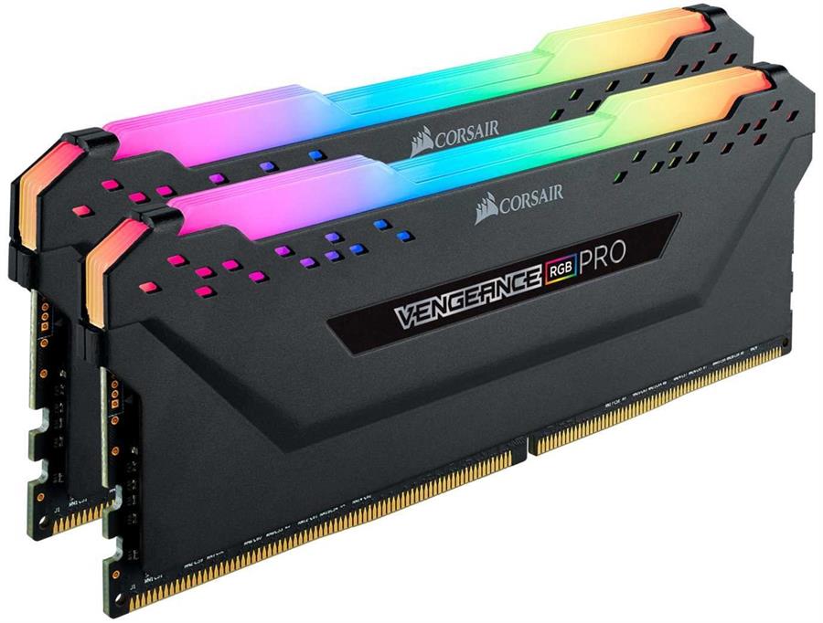 Kit Memoria Ram DDR4 16GB (2x8GB) 3200MHz Corsair Vengeance RGB Pro Black