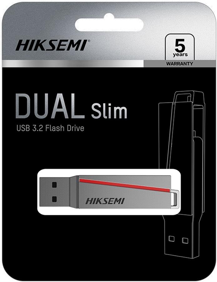 Pendrive 64GB Hiksemi E307C Dual Slim USB 3.0