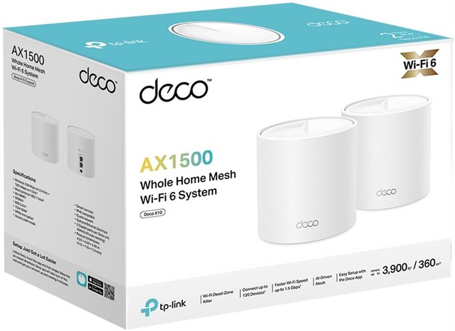 Access Point TP-Link Deco X10 Mesh WiFi 6 AX1500 Pack 2