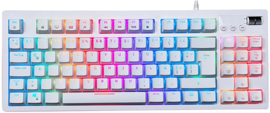 TECLADO VSG QUASAR BLANCO SWITCH BLUE