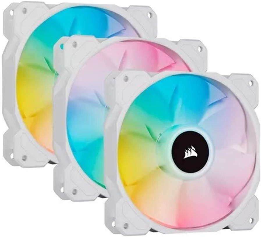 Kit 3 Fan Cooler 120mm Corsair iCUE SP120 RGB Elite White