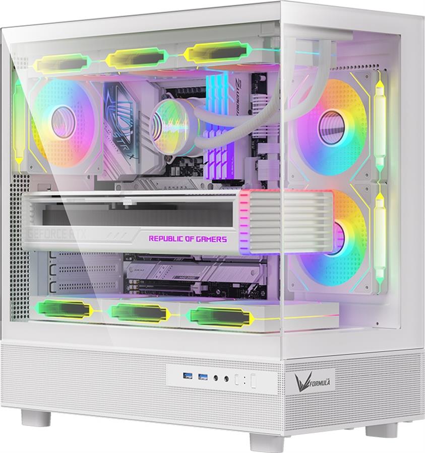 Gabinete Formula V Crystal Z8 Floe White 6 Cooler FRGB