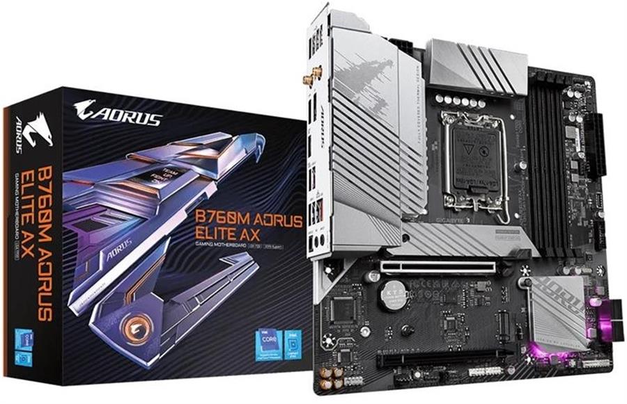 MOTHERBOARD GIGABYTE B760M AORUS ELITE AX DDR5 LGA1700