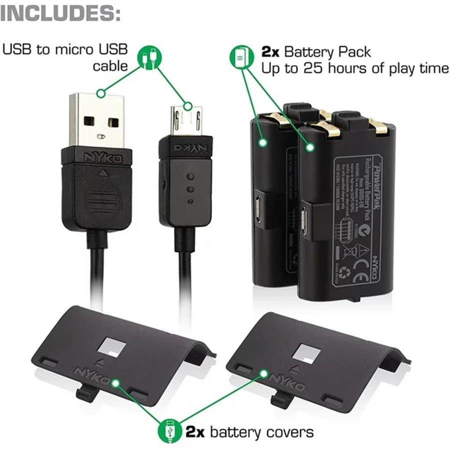 Kit de Dos Baterías Recargable Nyko para Joystick Xbox One