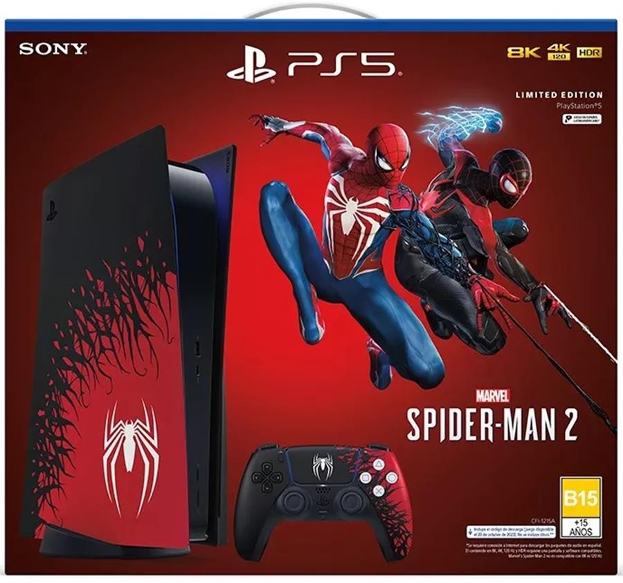 Consola PS5 Playstation 825GB Edición Marvel's Spiderman 2